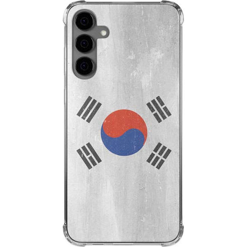 South Korean Flag Distressed Galaxy S24 Plus Clear Case